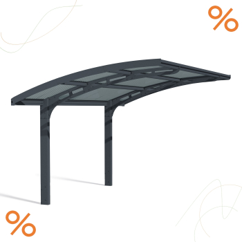 Palram-Canopia Alu Carport Arizona Wave 5000 289x495cm Polycarbonat gewellt